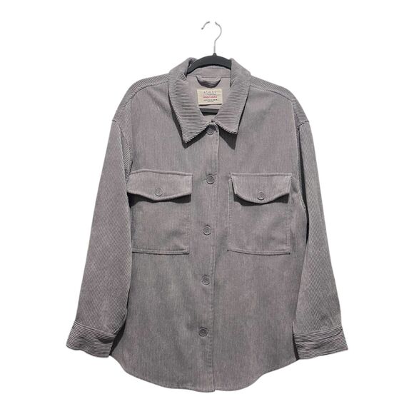 Ashley By 26 International Jackets & Blazers - Ashley by 26 International Gray Corduroy Shacket Top XL Gorpcore Utility